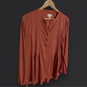 Wonderly 3/4 Sleeve Pumpkin Peasant‎ Top